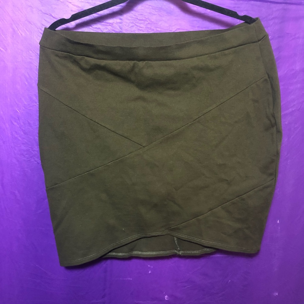 CHARLOTTE RUSSE- Olive Green Skirt